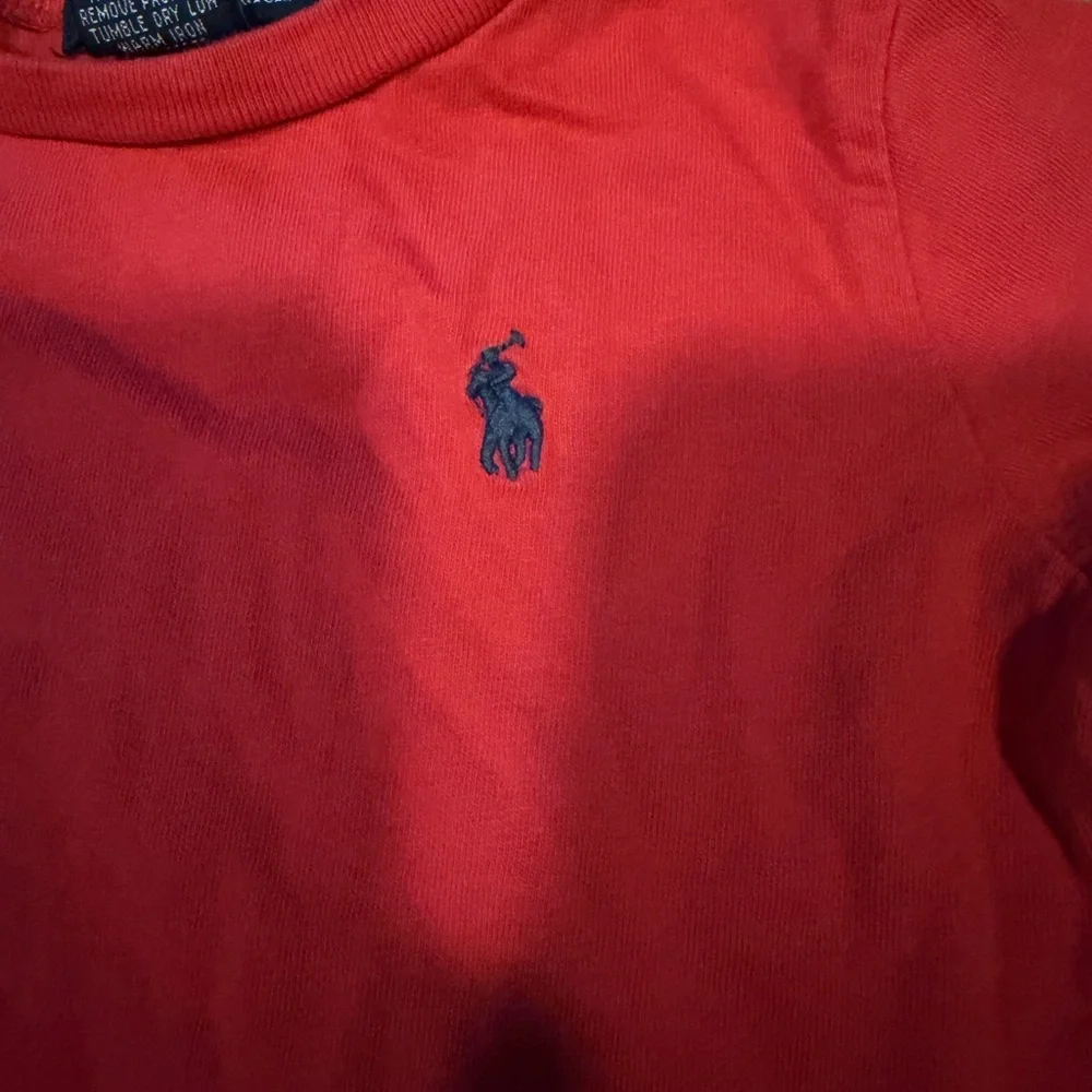 Ralph Lauren Kids Bright Red Long Sleeve Tee